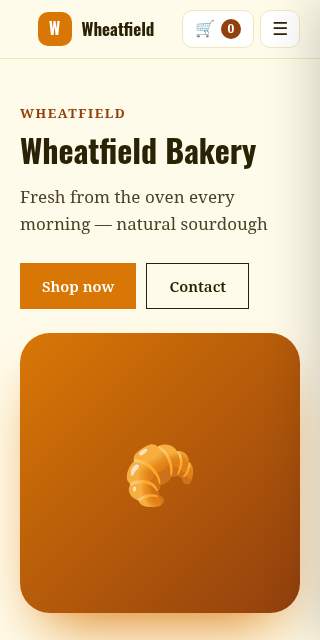 Template category: Bakery