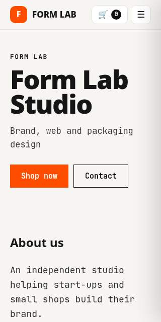 Template category: Designer portfolio