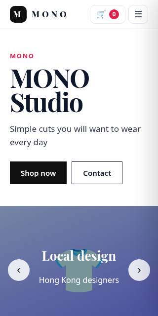 Template category: Fashion shop