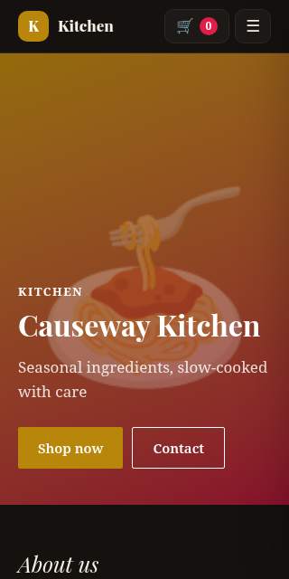 Template category: Restaurant