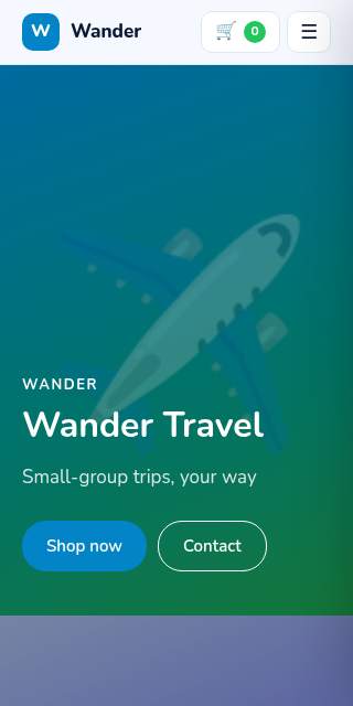 Template category: Travel agency